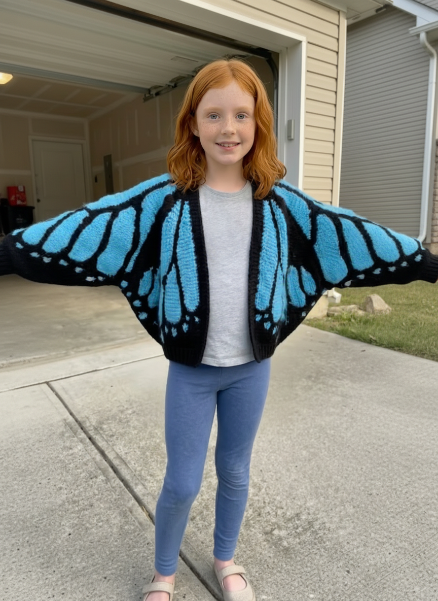 Liah's Threads - Handmade Butterfly Cardigan
