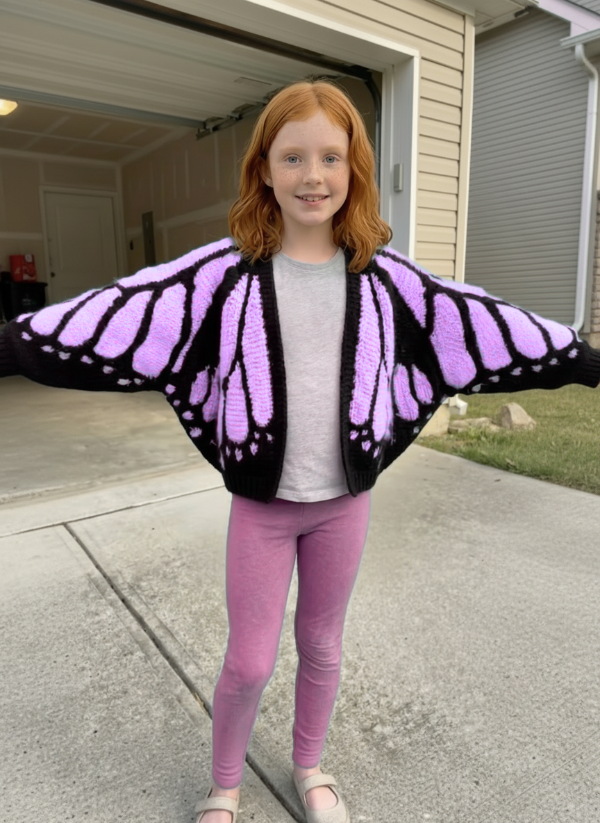 Liah's Threads - Handmade Butterfly Cardigan
