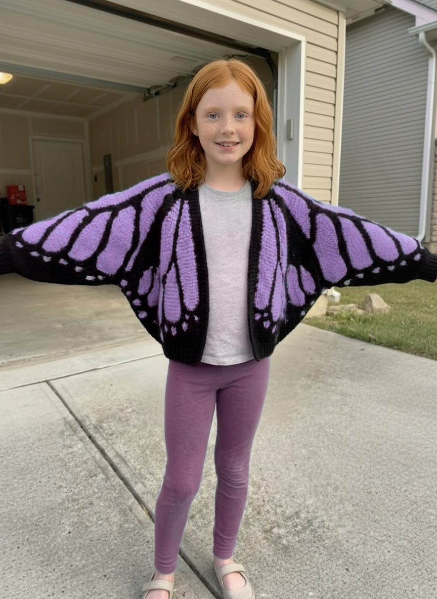 Liah's Threads - Handmade Butterfly Cardigan